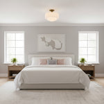 Load image into Gallery viewer, Vexrona Tiered Glass Shade Flush Mount – Contemporary Lighting for Bedrooms and Hallways