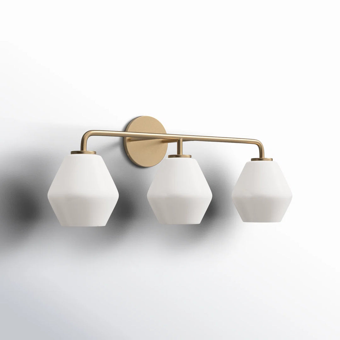 Merin Multi Head Dressing Table Wall Lamp - Metal And Glass Sculptural Lamp