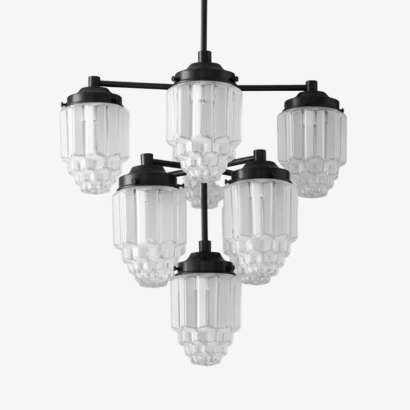 Tierlux Glass Multi-Tiered Glass Modern Pendant for Living & Dining