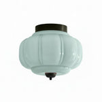 Load image into Gallery viewer, Vintage Eloise Milk Glass Flush Mount Ceiling Light - Vintage Charm Soft Glow
