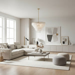 Load image into Gallery viewer, Lumvey Glass Round Chandelier - Elegant Pendant Light for Dining Room and Living Room