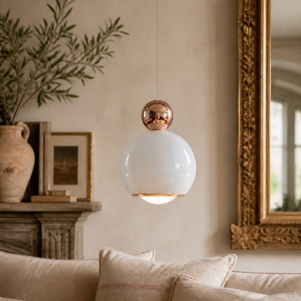 Glintap Cream Style Pendant Lamp – Adjustable Lift Pendant with Touch Tri-Color LED