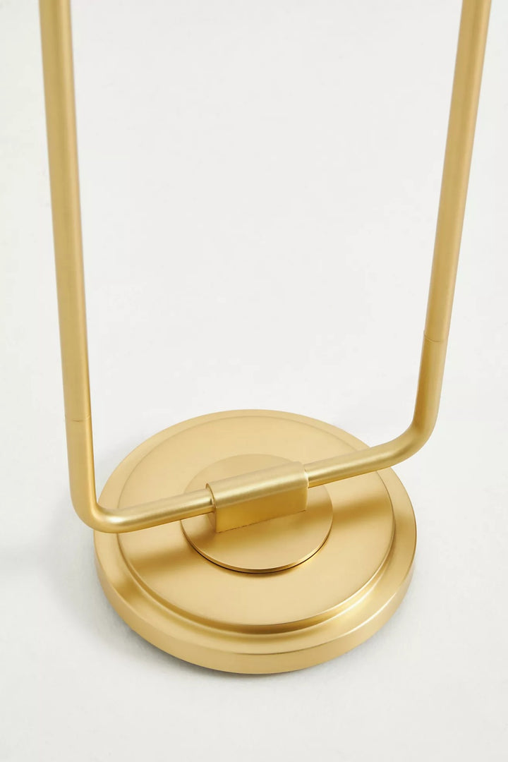 Capirise Gouden Geplooide Lampenkap Vloerlamp - Hedendaagse Metalen Verlichting voor Slaapkamer