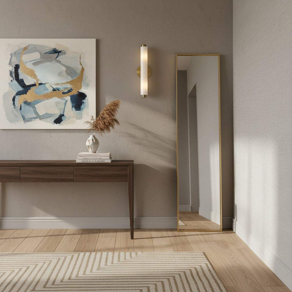 Aplique de Pared de Vidrio Moderno Vilonass - Diseño Minimalista Alargado para Espacios Interiores y Exteriores