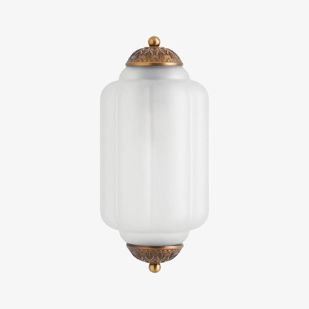 Eloise Messing Wandleuchte – Elegante Milchglas Vintage Beleuchtung