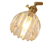 Afbeelding laden in galerijweergave, Gannon Vintage Lotus glazen wandlamp