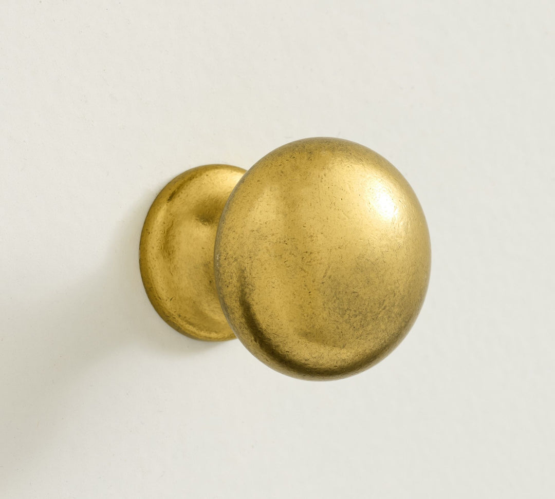 Easy to Install Cabinet Knob - In Polished Nickel, Antique Brass