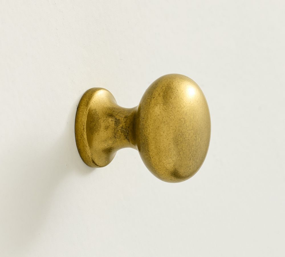 Easy to Install Cabinet Knob - In Polished Nickel, Antique Brass