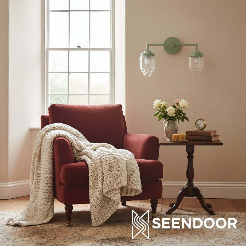 Tierlux Vertically Layered Colored Glass Wall Light for Living Room & Hallway