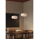 Load image into Gallery viewer, Travertine Drum Pendant Lamp