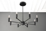 Load image into Gallery viewer, Mobilux Line Modern Chandelier - 8 Arm Mid Century Hanging Light
