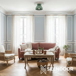 Load image into Gallery viewer, Metio Multi-Color Dome Flush Mount Ceiling Light Contemporary for Dining Area &amp; Entry
