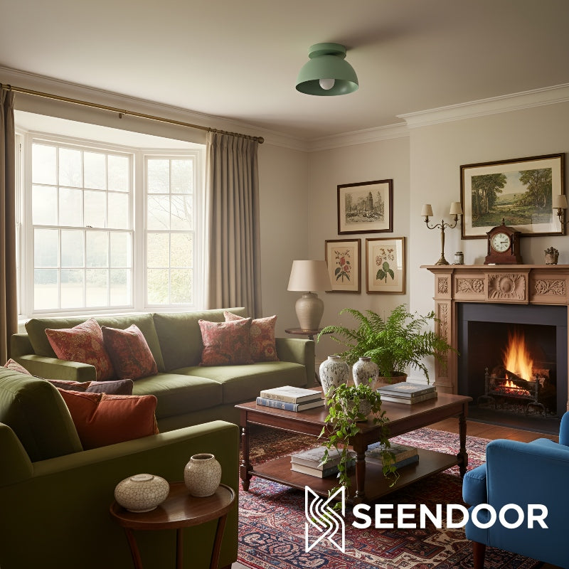 Metio Multi-Color Dome Flush Mount Ceiling Light Contemporary for Dining Area & Entry