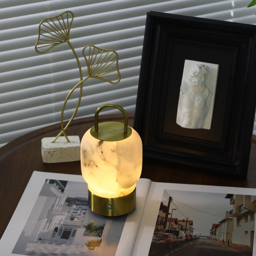 Alabaster Tragbare Wiederaufladbare Tischlampe