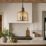 Cargar imagen en el visor de la Galería, Vintage Glass Metal Pendant Light