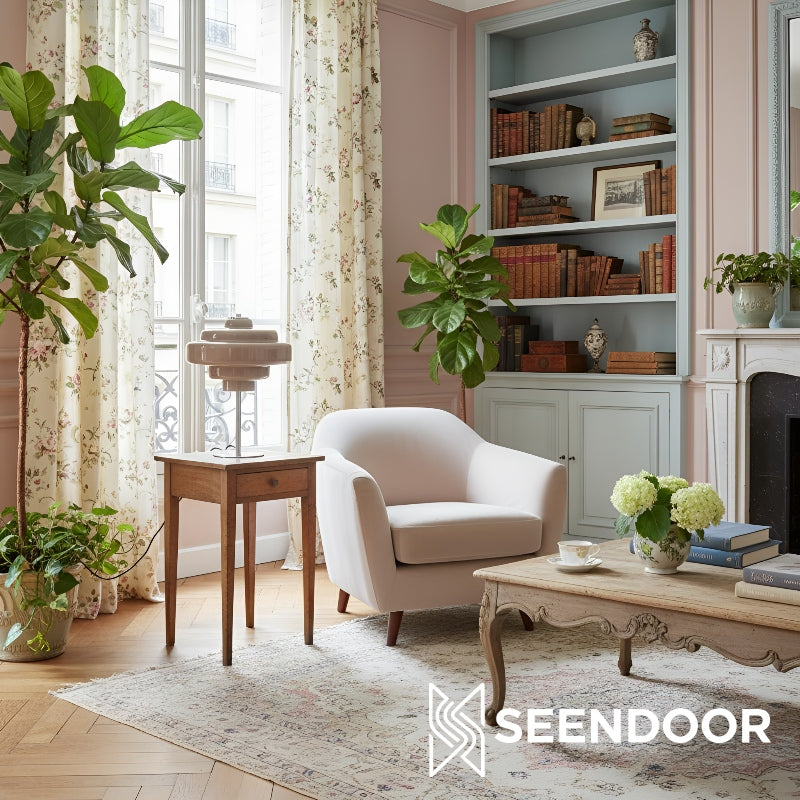 Koloro glazen tafellamp - retro gelaagd ontwerp met chromen voet