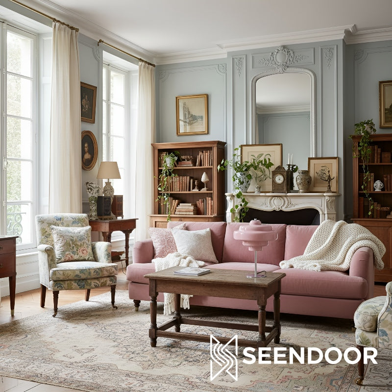 Koloro glazen tafellamp - retro gelaagd ontwerp met chromen voet