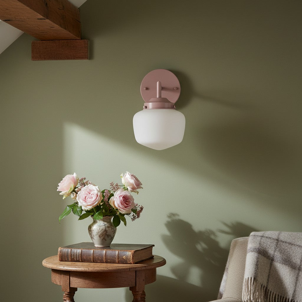 Opalume Glass Vanity Light - Vintage Inspired Bathroom Wall Lighting