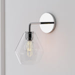 Load image into Gallery viewer, Merin Sculptural Milk Glass Geometric Wall Lamp
