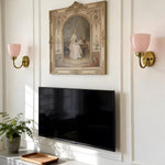 Load image into Gallery viewer, Mild Velin Wall Lamp – Brass and Frosted Glass Wall Sconce for Bedroom and Living Room