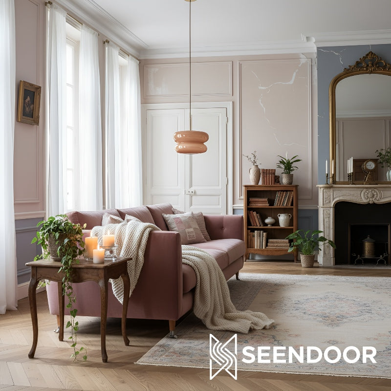 Opal Fluted Clear Glass Contemporary Pendant Lamp for Kitchen & Hallway