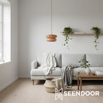 Load image into Gallery viewer, Opal Fluted Clear Glass Contemporary Pendant Lamp for Kitchen &amp; Hallway
