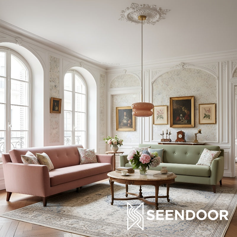 Opal Fluted Clear Glass Contemporary Pendant Lamp for Kitchen & Hallway