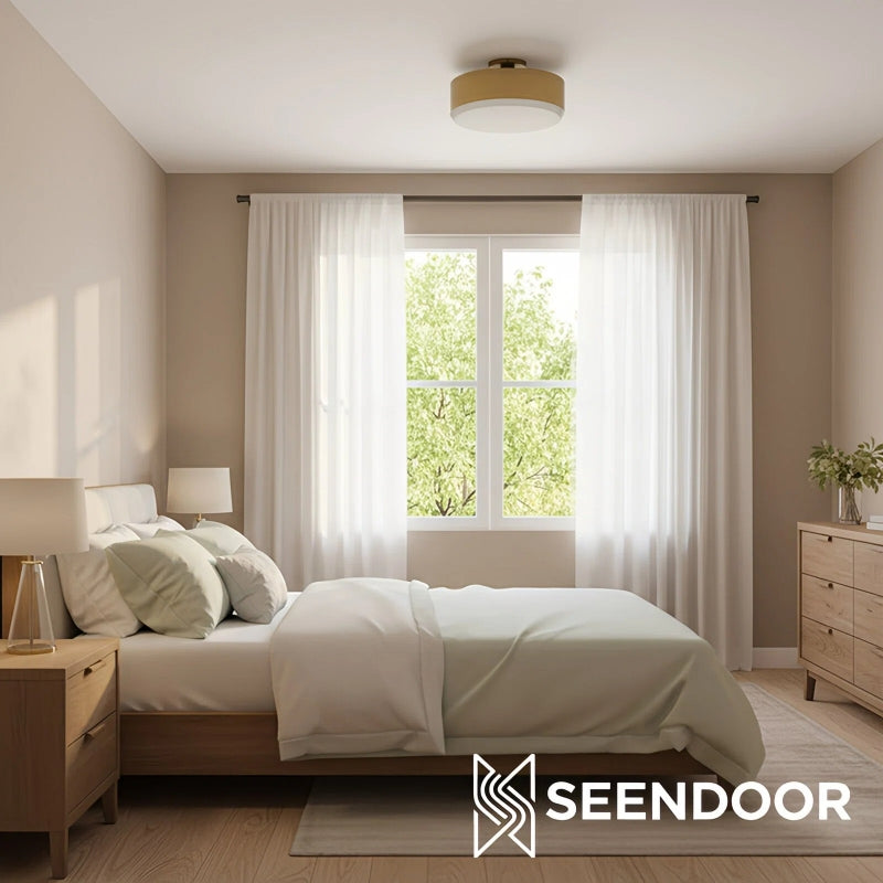 Bolvira Metal Drum Design Modern Flush Mount for Entryway & Bedroom