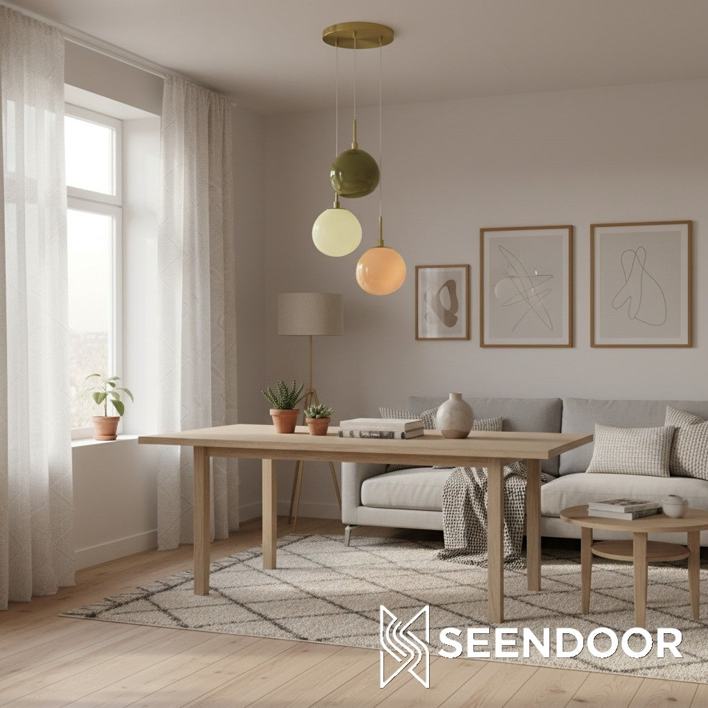 Coloria Opal Glass Pendant – Minimalist Light for Hallway & Kitchen