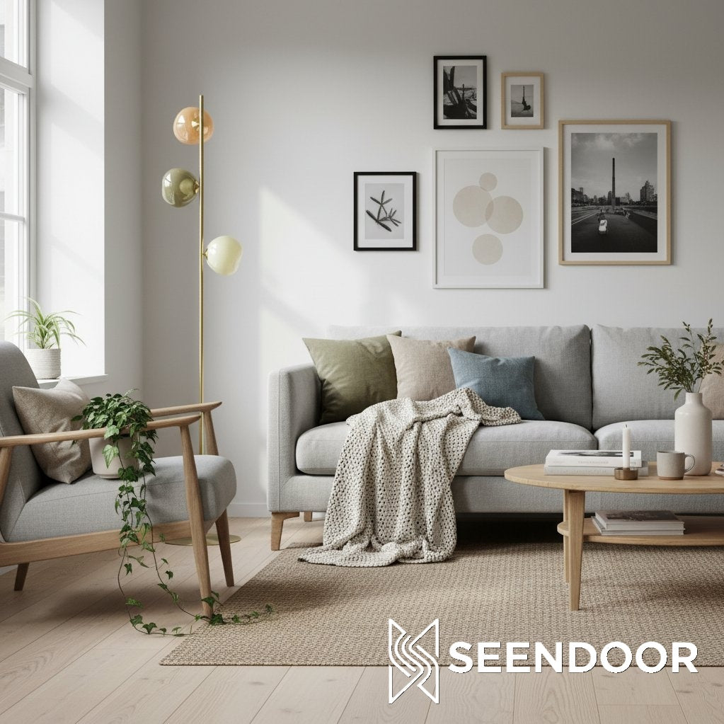 Coloria Opal Glass Floor Lamp – Minimalist Light for Living & Bedroom