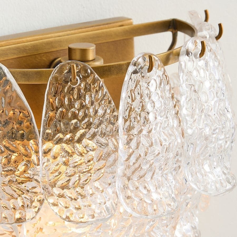 Lumvey gelaagde glazen wandlamp — Art Deco wandlamp voor badkamer en hal