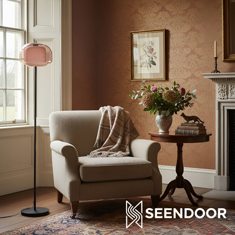 Clinco Layered Glass Sphere Floor Lamp for Living Room & Bedroom