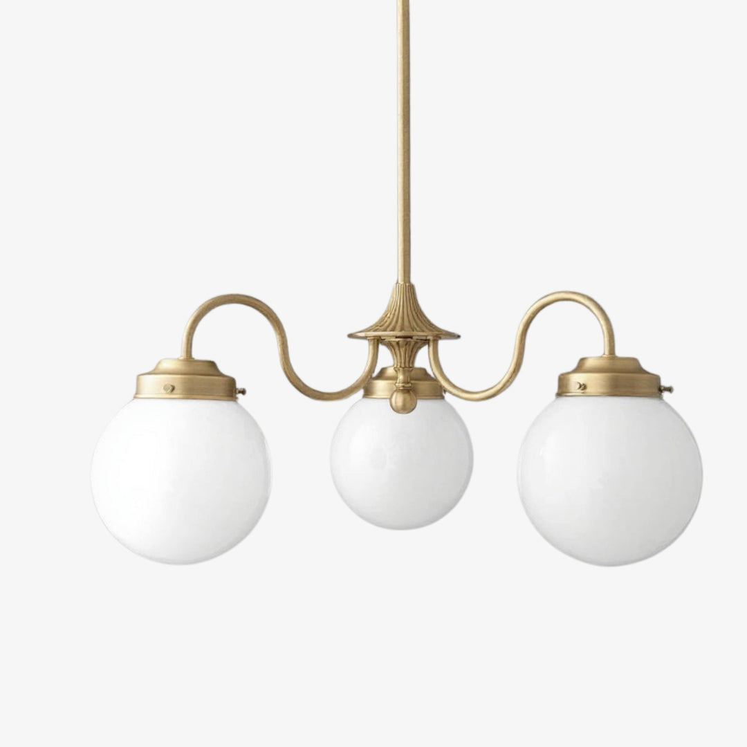 Glorica Glass Linear Modern Chandelier for Dining Room & Living Room