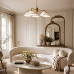 Load image into Gallery viewer, Vintage chandelier installed in an elegant light-filled living room