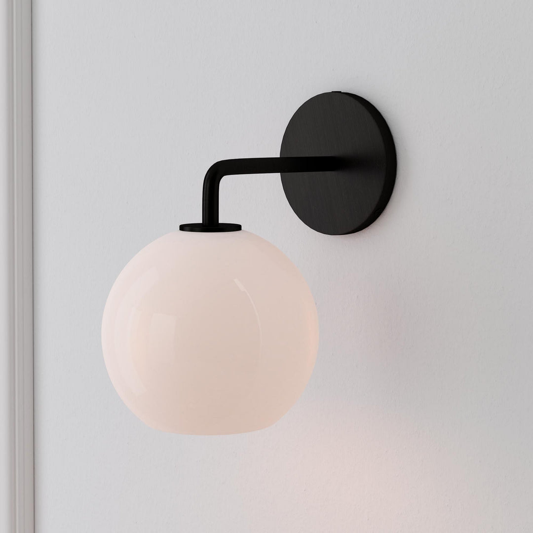 Selvion Artistic Globe Sconce Light - Handcrafted Glass Sculptural Wall Fixture