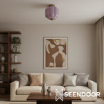 Load image into Gallery viewer, Vintage Eloise Milk Glass Flush Mount Ceiling Light - Vintage Charm Soft Glow
