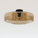 Afbeelding laden in galerijweergave, Cocytus Mid-Century Moderne Drum Watergolf Glas Plafondlamp