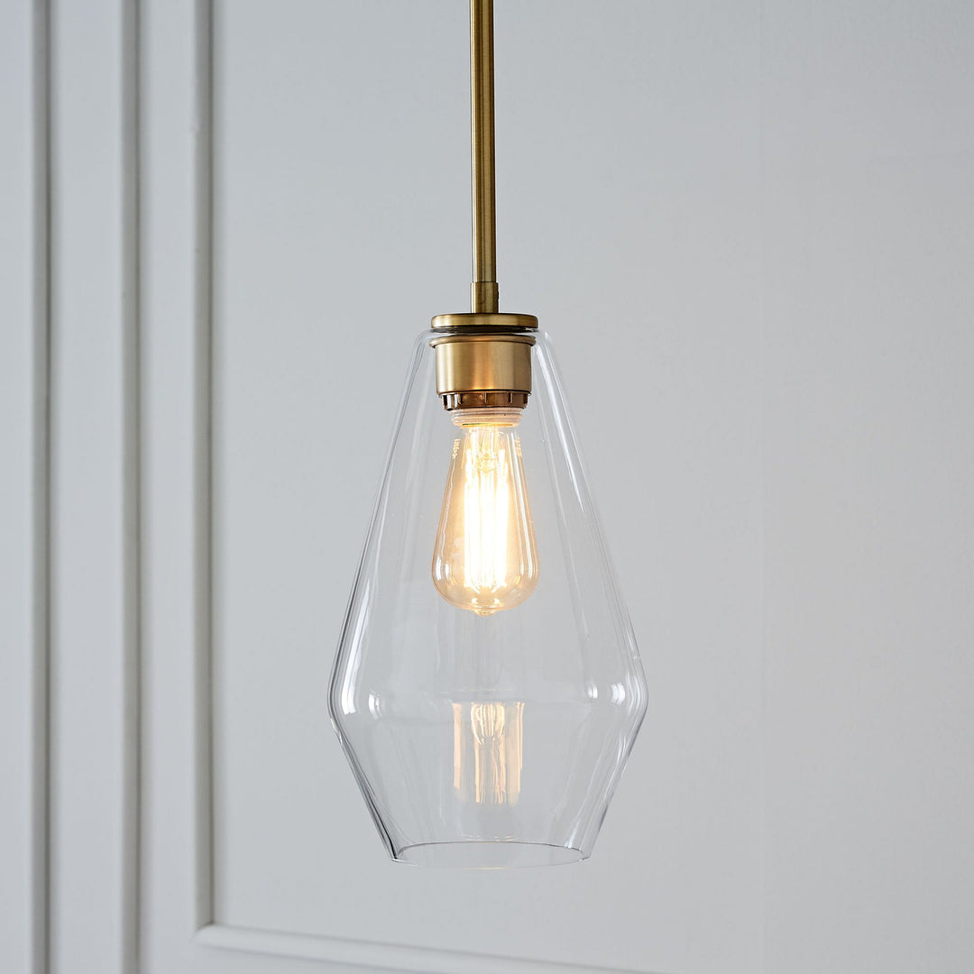 Merin Transparent Glass Sculpture Geometric Chandelier