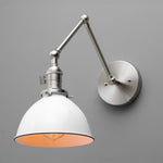 Load image into Gallery viewer, Conique Metal Vintage Industrial Swing Arm Wall Lamp - Adjustable Dome Shade for Study
