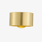 Afbeelding laden in galerijweergave, Gold brass cylindrical wall sconce