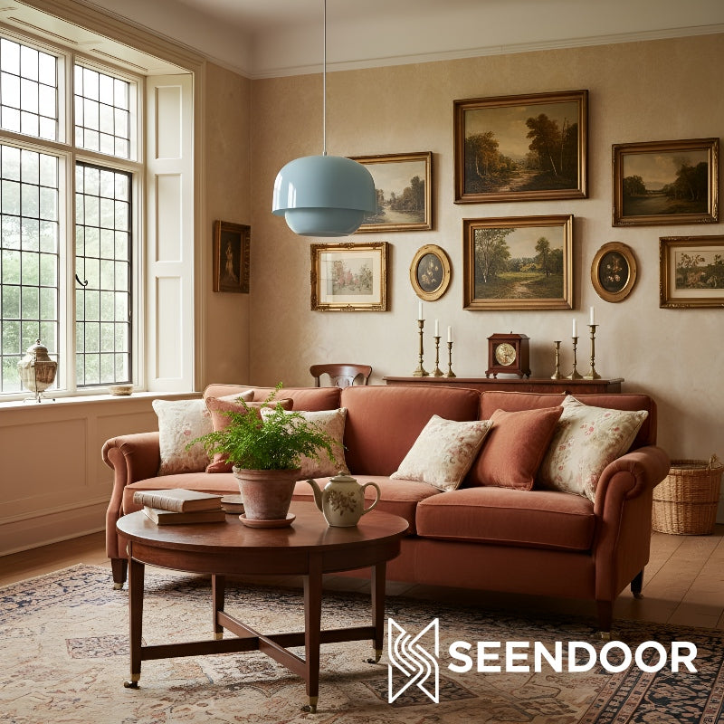 Clinco Dual-Layer Nested Metal Shades Colorful Pendant Light for Dining & Entryway