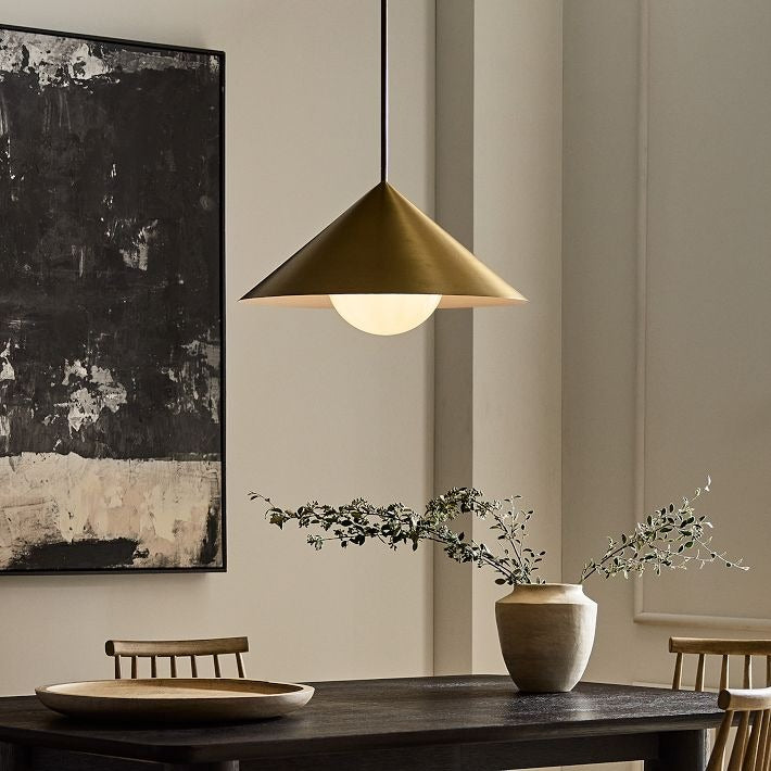 Brivana Adjustable Pendant – Cone Shade Light for Kitchen or Dining