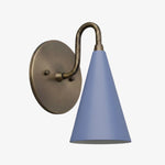 Load image into Gallery viewer, Curva Metal Cone Shade Sconce – Vintage Brass Wall Light for Entryway or Stairwell