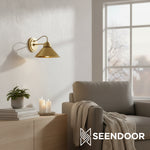 Load image into Gallery viewer, Aurenza Sconce – Farmhouse Wall Light with Metal Accents for Cozy Spaces
