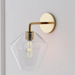 Load image into Gallery viewer, Merin Sculptural Milk Glass Geometric Wall Lamp
