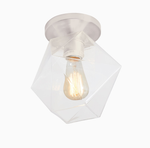 Load image into Gallery viewer, Talvior Sculptural Flush Mount Ceiling Light – Faceted Glass for Modern Interiors
