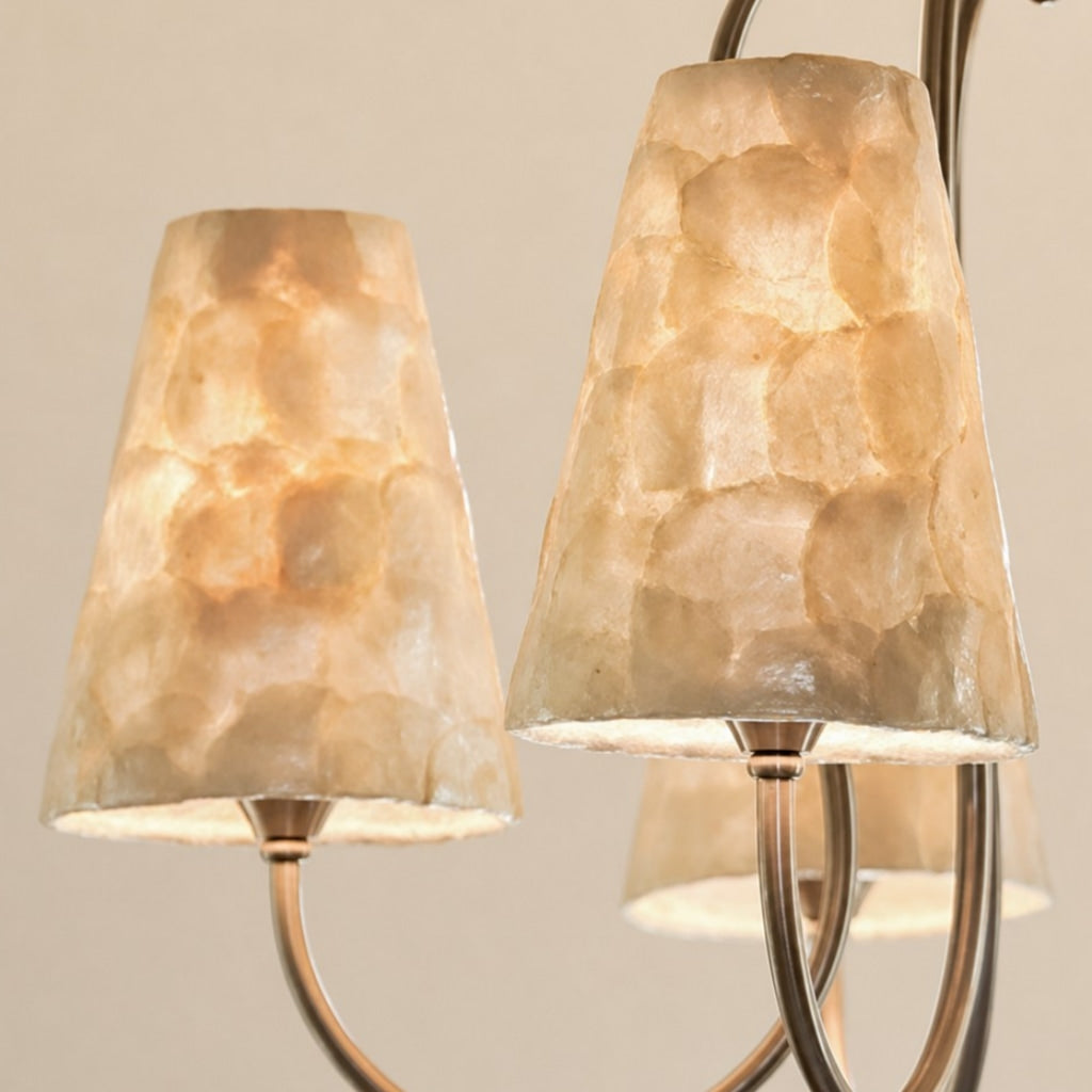 Micahell Modern Shell Pendant Light – Sculptural Multi-Head Chandelier for Living Room