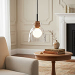 Afbeelding laden in galerijweergave, Quenora Golf Hanglamp – Geribbeld Glazen Kap Hanglamp voor Eetkamer of Keuken U23