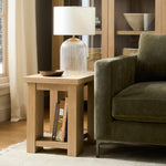 Load image into Gallery viewer, Bravira Ribbed Glass Table Lamp - Modern Lighting with Linen Shade
