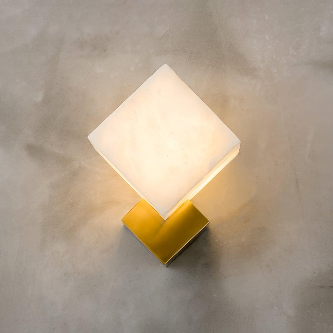 Block Alabaster Wandkerze